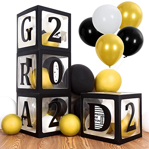 Ballonbox-Set für Abschlussfeier, geeignet für Schulabschluss, Innen- und Außendekoration von Lumiparty