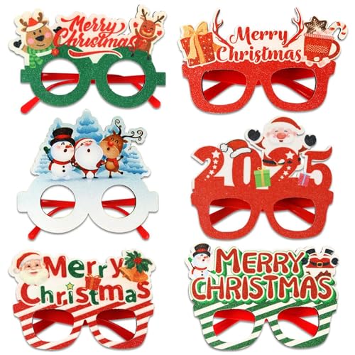6 x Weihnachtsbrillen mit Glitzer – Weihnachtsbrillenrahmen | Urlaubsbrillen | Foto-Requisiten, Urlaubsbrillen, Dekorationen, Weihnachtsmann, Elch, Neujahrsbrille, Partyzubehör 6 x Weihnachtsbrillen mit Glitzer – Weihnachtsbrillenrahmen | Urlaubsbrillen | Foto-Requisiten, Urlaubsbrillen, Dekorationen, Weihnachtsmann, Elch, Neujahrsbrille, Partyzubehör von Lumiscent