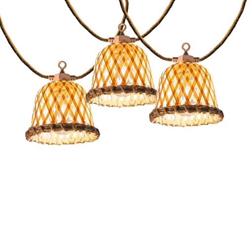 Lumisky Lichterkette für den Außenbereich, anschließbar, 10 natürliche Rattan-Lampen, MALY LIGHT HYBRID, LED, warmweiß, 7,5 m, solarbetrieben und auf Netzstrom von Lumisky