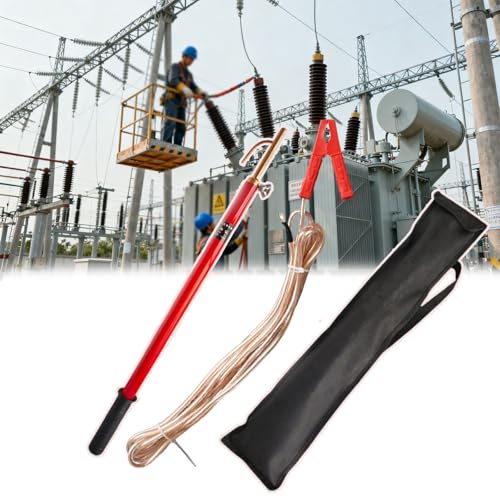 Isolierter Entladestab aus Epoxidharz, mit Kupferdraht und Haken, ​​elektrische Sicherheitsausrüstung,​​ for Versorgungsarbeiten(220kV-3m(118in)-(4 SECTIONS)) von Lumivex