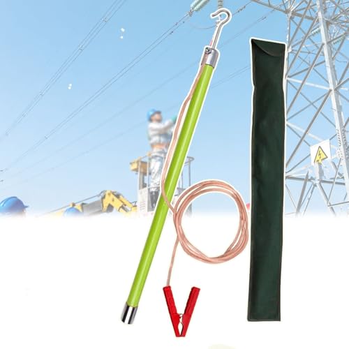 Isolierter Entladungsstab, Erdungsstab, Direktentladungspol aus Epoxidharz, for elektrische Tests in Fabriklabors(Green,10kV-1m(39.4in)) von Lumivex