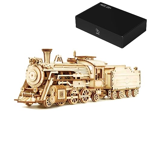 Lumivive 3D-Puzzle, Dampfzug aus Holz, für Jugendliche und Erwachsene, Selbstmontage, Fahrzeugmodell, Holzbausatz, Basteln, Retro, kreatives Geschenk für Geburtstag und Weihnachten, 308 + Teile Lumivive 3D-Puzzle, Dampfzug aus Holz, für Jugendliche und Erwachsene, Selbstmontage, Fahrzeugmodell, Holzbausatz, Basteln, Retro, kreatives Geschenk für Geburtstag und Weihnachten, 308 + Teile von Lumivive
