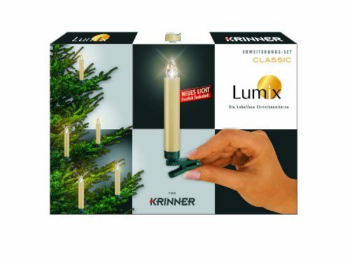 LUMIX CLASSIC Erweiterungs-Set 74132, 5 elfenbeinfarbige, kabellose LED-Christbaumkerzen mit Batterien - von 2008 von Lumix