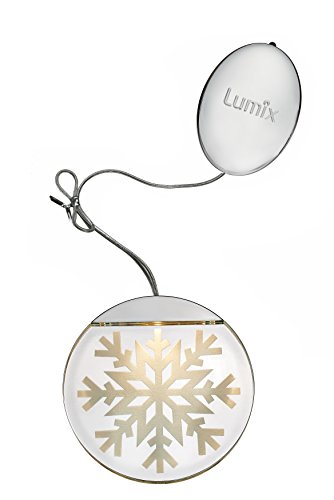 Lumix® LED Deco Lights Weihnachtsmotiv Schneekristall 10cm Acrylglas Lichttaler inkl. Batterien 1 Stück 76100 von Lumix
