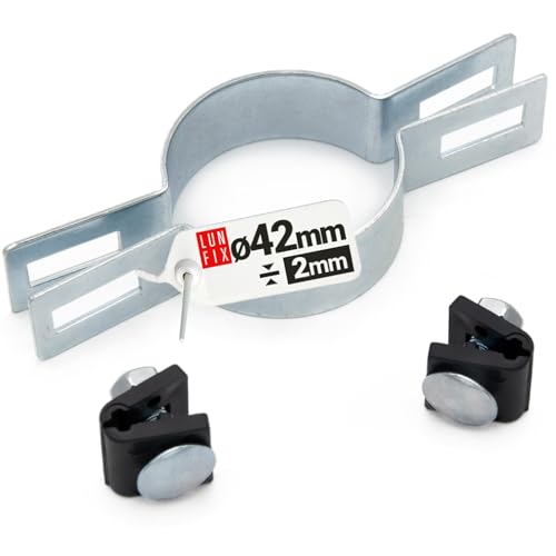 Mittelschelle Strebeschelle Rund Gitterstabmattenzaun Zaunpfosten 42 mm Verzinkt Mittelschelle Strebeschelle Rund Gitterstabmattenzaun Zaunpfosten 42 mm Verzinkt von Lun Fix