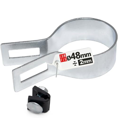 Rund Ende 48 mm Verzinkt Strebenschelle Zaunschelle Pfostenschelle Maschendrahtzaun Gitterstabmatten Anfang Rund Ende 48 mm Verzinkt Strebenschelle Zaunschelle Pfostenschelle Maschendrahtzaun Gitterstabmatten Anfang von Lun Fix
