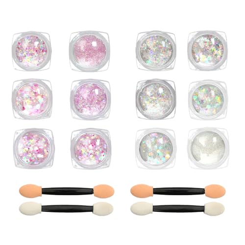 12 Stück Festival Glitzer Gesicht,Body Glitter Gel,Chunky Sequin Glitters Gel Für Gesicht,Haar Glitzer Festival Gesichtsglitzer,Festival Zubehör Glitters Für Halloween Schminke Diy,Nägel 12 Stück Festival Glitzer Gesicht,Body Glitter Gel,Chunky Sequin Glitters Gel Für Gesicht,Haar Glitzer Festival Gesichtsglitzer,Festival Zubehör Glitters Für Halloween Schminke Diy,Nägel von Lunaanda