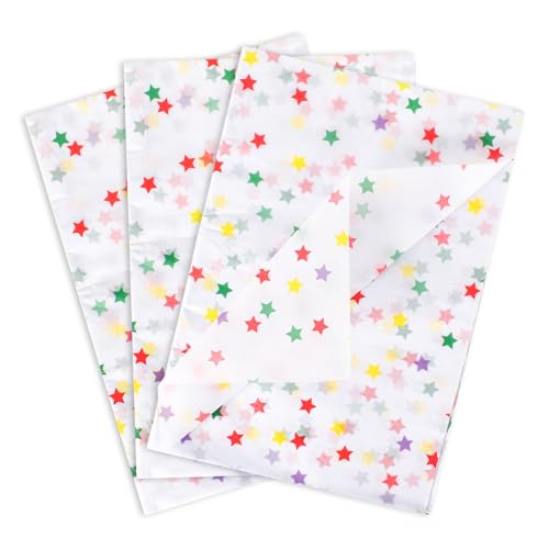 60 Blatt Sterne Seidenpapier, 50 x 35 cm Geschenkpapier zum Basteln, Geschenk Seidenpapier Hochzeit, Seidenpapier Verpackungsmaterial, Tissue Paper, für Bastelarbeiten, Blumen 60 Blatt Sterne Seidenpapier, 50 x 35 cm Geschenkpapier zum Basteln, Geschenk Seidenpapier Hochzeit, Seidenpapier Verpackungsmaterial, Tissue Paper, für Bastelarbeiten, Blumen von Lunaanda