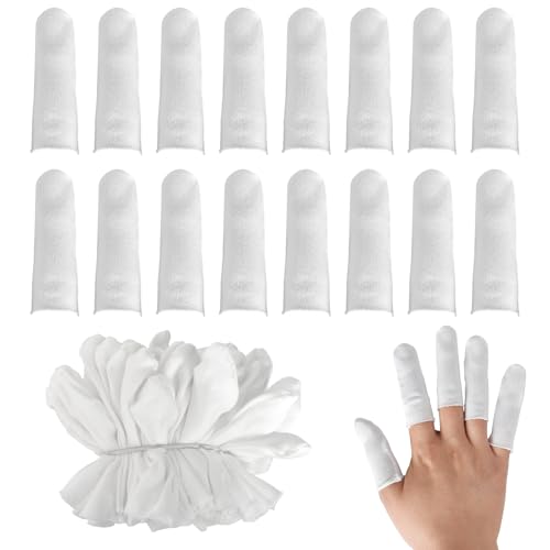 Lunaanda 100 Stück Fingerlinge, Fingerschutz aus Baumwolle, Cotton Finger Cots White Anti Scratch Daumenschutz Atmungsaktiv Fingerkappen Abdeckung Komfortabel Fingerkuppenschutz Lunaanda 100 Stück Fingerlinge, Fingerschutz aus Baumwolle, Cotton Finger Cots White Anti Scratch Daumenschutz Atmungsaktiv Fingerkappen Abdeckung Komfortabel Fingerkuppenschutz von Lunaanda