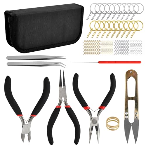 Lunaanda Schmuckherstellungs-Werkzeugset, 8 Schmuckzangen-Reparatursatz und 220 Schmuckherstellungs-Zubehörset für DIY handgefertigte Armbänder, Halsketten, Ohrringe und Schlüsselanhänger Lunaanda Schmuckherstellungs-Werkzeugset, 8 Schmuckzangen-Reparatursatz und 220 Schmuckherstellungs-Zubehörset für DIY handgefertigte Armbänder, Halsketten, Ohrringe und Schlüsselanhänger von Lunaanda