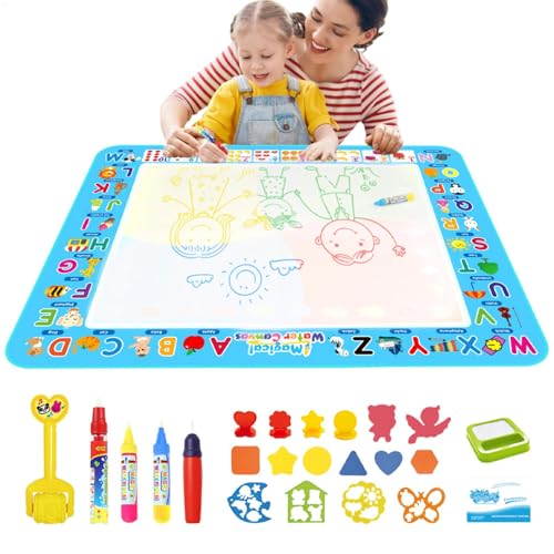 Bunte Kritzel-Matte, Malerei, bunte Kritzelmatte, Zeichenmatte mit Wasserkissen, Zeichenmatte, Malmatte, Lernmatte, Lernspielzeug von Lunaobrik