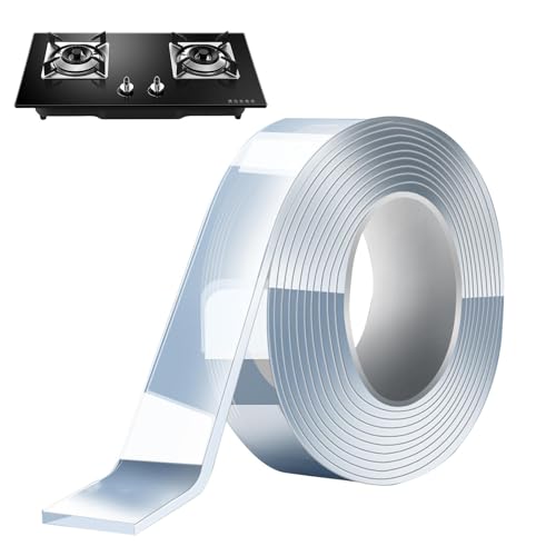 Doppelseitiges Klebeband, Nano-Klebeband, transparent, auf Rolle, abnehmbar, wasserdicht und zuschneidbar für Wände, Fliesen, Holz und Keramik, robust, spurlos und stark Doppelseitiges Klebeband, Nano-Klebeband, transparent, auf Rolle, abnehmbar, wasserdicht und zuschneidbar für Wände, Fliesen, Holz und Keramik, robust, spurlos und stark von Lunaobrik