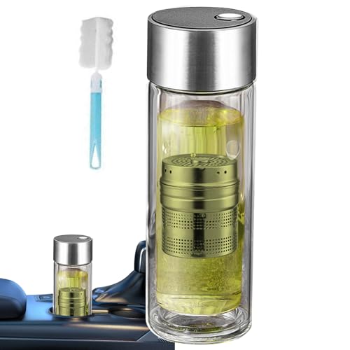 Fask Isolierte Tee-Ei Flasche 400 ml | doppelwandiger doppelwandiger Getränkebehälter mit Magnetverschluss, auslaufsicherer Reisebecher für Fitnessstudio für Fask Isolierte Tee-Ei Flasche 400 ml | doppelwandiger doppelwandiger Getränkebehälter mit Magnetverschluss, auslaufsicherer Reisebecher für Fitnessstudio für von Lunaobrik