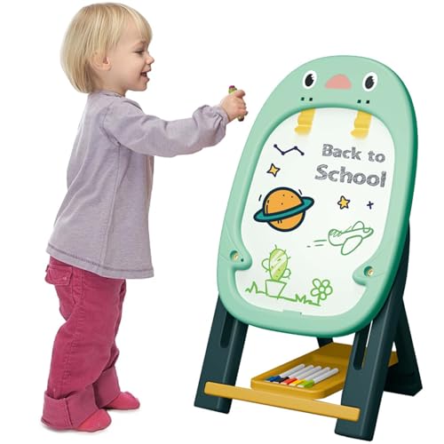 Kinder-Kunststaffelei – Doppelseitige Kreidetafel, Magnetische Zeichentafel | Kreativ-Ständer Für Kleinkinder, Stabile Staffelei Für & Mädchen, Malwerkzeuge Inklusive, Lernspielzeug, Kunst-Set Kinder-Kunststaffelei – Doppelseitige Kreidetafel, Magnetische Zeichentafel | Kreativ-Ständer Für Kleinkinder, Stabile Staffelei Für & Mädchen, Malwerkzeuge Inklusive, Lernspielzeug, Kunst-Set von Lunaobrik