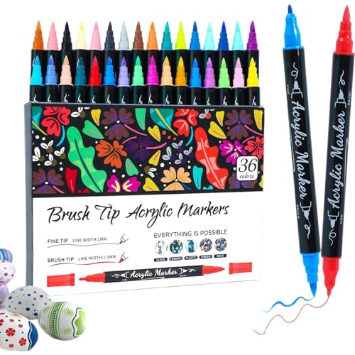 Lunaobrik Acrylfarbmarker, Textilmarker, Stifte und Marker mit weicher Doppelspitze mit wasserdichter Pinselspitze | Zweifarbiger Lehrer muss Materialien haben Lunaobrik Acrylfarbmarker, Textilmarker, Stifte und Marker mit weicher Doppelspitze mit wasserdichter Pinselspitze | Zweifarbiger Lehrer muss Materialien haben von Lunaobrik