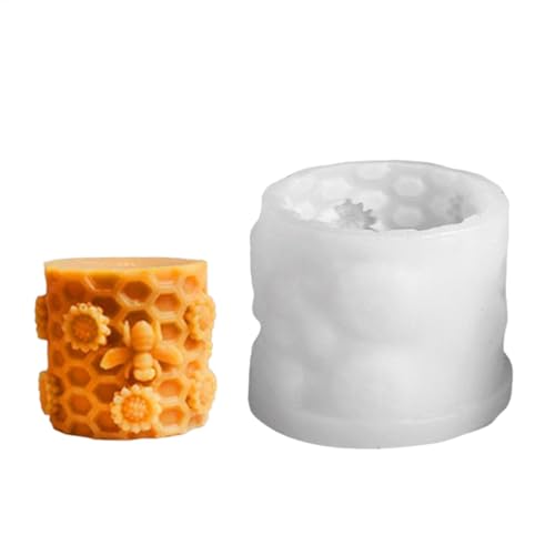 Lunaobrik Bienenzylinderform, Honigkammharz Harzform - Silikonseifenform 3D-Zylinderkerzenform | Harz Casting Schnelle Kunst Heimdekoration für Lunaobrik Bienenzylinderform, Honigkammharz Harzform - Silikonseifenform 3D-Zylinderkerzenform | Harz Casting Schnelle Kunst Heimdekoration für von Lunaobrik
