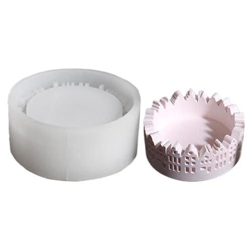 Lunaobrik Gießformen für Kerzenhalter – Osterhase, runde Silikonform | Tisch-Hausform, Ornamente, leicht zu lösen, Silikonform für Fondant, Desserts von Lunaobrik