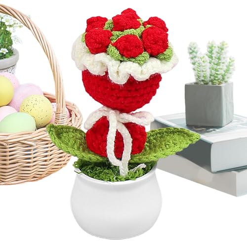 Lunaobrik Häkelblume, gehäkelte Blumen – Häkel-Blumen für Büro im , gehäkelt, bunt, für Frauen, Armaturenbrett, Auto, Büro, Muttertag Lunaobrik Häkelblume, gehäkelte Blumen – Häkel-Blumen für Büro im , gehäkelt, bunt, für Frauen, Armaturenbrett, Auto, Büro, Muttertag von Lunaobrik