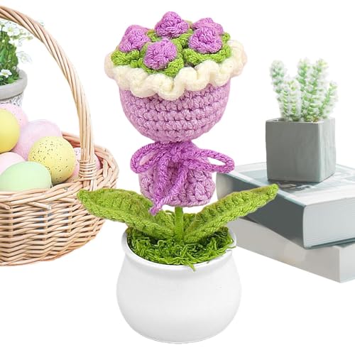 Lunaobrik Häkelblumen, gehäkelter Blumentopf, Blumenstrauß im , handgefertigt – gehäkelt, bunt für Frauen, Armaturenbrett-Dekoration im Büro Lunaobrik Häkelblumen, gehäkelter Blumentopf, Blumenstrauß im , handgefertigt – gehäkelt, bunt für Frauen, Armaturenbrett-Dekoration im Büro von Lunaobrik