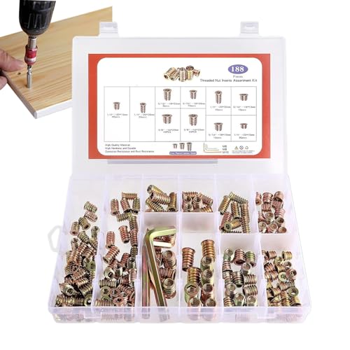Lunaobrik Hardware-Muttern-Set - Sortiment von Sechskantmuttern für Möbel | Schrauben-Set, Möbelbeschläge aus Kiefernholz und Sperrholz Lunaobrik Hardware-Muttern-Set - Sortiment von Sechskantmuttern für Möbel | Schrauben-Set, Möbelbeschläge aus Kiefernholz und Sperrholz von Lunaobrik
