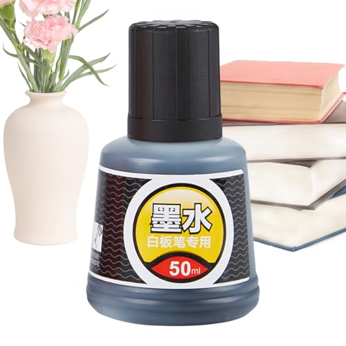 Lunaobrik Nachfülltinte für Whiteboard-Stifte, Nachfülltinte – 50 ml, große Kapazität, Whiteboard-Marker, Nachfüllflüssigkeit, Schreibwaren, Kunsthandwerk für Lehrer, Studenten, Jugendliche von Lunaobrik