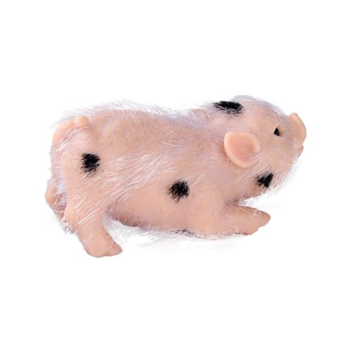 Lunaobrik Silikon-Pigmente, realistische Schweine aus Silikon, realistische Schweine-Spielzeugfiguren | Miniatur-Tierfiguren dekoriert für Kinder und Jugendliche von Lunaobrik