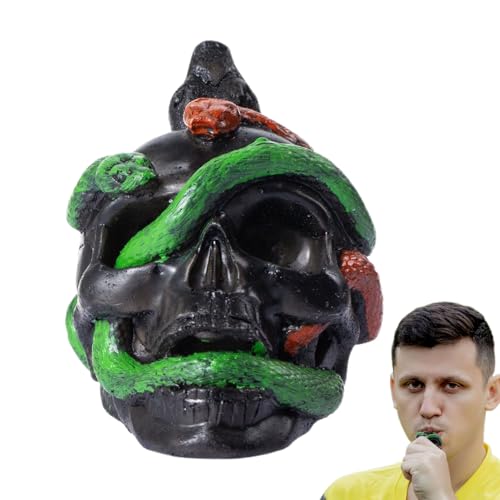 Lunaobrik Todesschrei-Pfeife,Halloween Totenkopf Schlange Kreischende Todespfeife - Mehrfunktionales Streichspielzeug für Geisterhausfest und Halloween Kostümpartys Lunaobrik Todesschrei-Pfeife,Halloween Totenkopf Schlange Kreischende Todespfeife - Mehrfunktionales Streichspielzeug für Geisterhausfest und Halloween Kostümpartys von Lunaobrik