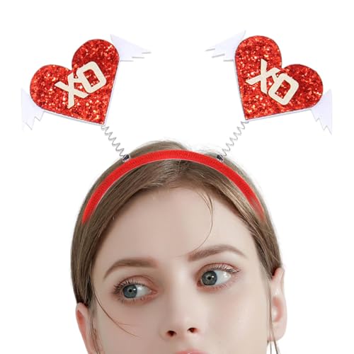 Lunaobrik Valentinstags-Haarband | Glitzer-Pailletten-Liebes-Kopfschmuck | Festival-Party-Zubehör, Foto-Requisiten, Haarschmuck für Silvester, Hochzeit Lunaobrik Valentinstags-Haarband | Glitzer-Pailletten-Liebes-Kopfschmuck | Festival-Party-Zubehör, Foto-Requisiten, Haarschmuck für Silvester, Hochzeit von Lunaobrik