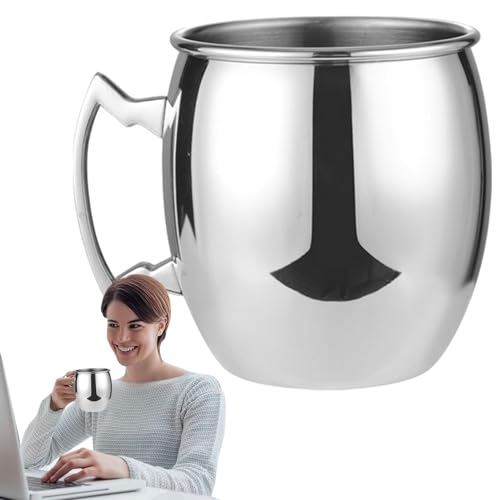 Moskauer Mule-Tassen - Mule-Tassen aus Kupfer, Cocktailbecher aus Edelstahl, 530 ml, handgefertigt, Retro-Stil, für Bierpartys, Getränkeliebhaber, Co Moskauer Mule-Tassen - Mule-Tassen aus Kupfer, Cocktailbecher aus Edelstahl, 530 ml, handgefertigt, Retro-Stil, für Bierpartys, Getränkeliebhaber, Co von Lunaobrik
