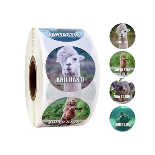 Sticker Auszeichnungen für Schüler – Cartoon-Tiere, Aufkleber 1 Zoll | Dekoration für Lehrer, Rolle 500 Stück, fröhliche Designs, Lernmaterial, Geschenk-Spiele, Belohnungsetiketten, kreatives Siegel Sticker Auszeichnungen für Schüler – Cartoon-Tiere, Aufkleber 1 Zoll | Dekoration für Lehrer, Rolle 500 Stück, fröhliche Designs, Lernmaterial, Geschenk-Spiele, Belohnungsetiketten, kreatives Siegel von Lunaobrik