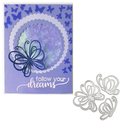 LunarCharm 3 Stück Schmetterling-Metall-Stanzformen, Metall-Stanzformen Schmetterlings-Stanzformen für DIY-Bastelarbeiten Scrapbook-Album Papierkartenprägung LunarCharm 3 Stück Schmetterling-Metall-Stanzformen, Metall-Stanzformen Schmetterlings-Stanzformen für DIY-Bastelarbeiten Scrapbook-Album Papierkartenprägung von LunarCharm