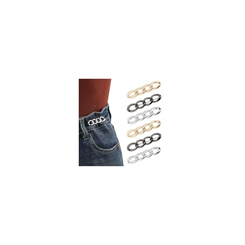 LunarCharm 6 Stück Verstellbare Waist Clips Für Hosen, Praktische Waist Tightener Und Bundre Clips Zum Enger Machen Von Hosen, Ideal Für Verstellbare Jeans Knöpfe von LunarCharm
