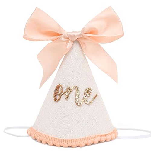 LunarCharm Hut zum 1. Geburtstag mit Schleife, Geburtstagsdekoration, glitzernder Zahlenhut mit Kegel, Foto-Requisite, Prinzessinnen-Mütze mit Schleife, Geburtstagskrone LunarCharm Hut zum 1. Geburtstag mit Schleife, Geburtstagsdekoration, glitzernder Zahlenhut mit Kegel, Foto-Requisite, Prinzessinnen-Mütze mit Schleife, Geburtstagskrone von LunarCharm