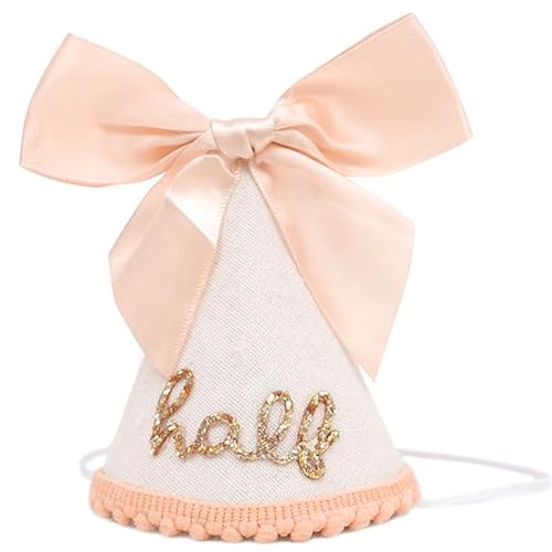 LunarCharm Hut zum 6. Monat Geburtstag mit Schleife, Baby Geburtstagsdekoration, glitzernder Zahlenhut mit Kegel, Foto-Requisite, Prinzessinnen-Mütze mit Schleife, Geburtstagskrone LunarCharm Hut zum 6. Monat Geburtstag mit Schleife, Baby Geburtstagsdekoration, glitzernder Zahlenhut mit Kegel, Foto-Requisite, Prinzessinnen-Mütze mit Schleife, Geburtstagskrone von LunarCharm