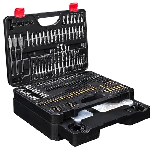 318tlg Professional Bohrer Set - Bohrer und Bit Set, mit Bohren & Schraubendreherbits & Löcher Bohren & Sechskantschlüssel & Aufbewahrungsbox, für Holz, Stein und Metall 318tlg Professional Bohrer Set - Bohrer und Bit Set, mit Bohren & Schraubendreherbits & Löcher Bohren & Sechskantschlüssel & Aufbewahrungsbox, für Holz, Stein und Metall von LunarGleam