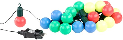 Lunartec Disco Lichterkette: 4-farbige LED-Lichterkette mit 20 Lämpchen, 1,2 Watt, 475 cm, IP44 (Lichterkette Garten, Gartenlichterkette, Lichtschlauch) von Lunartec