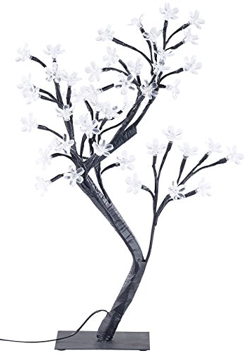 Lunartec Lichtbaum: LED-Lichterbaum mit 48 leuchtenden Blüten und Sockel, 45 cm (Lichtbaum LED, Leuchtendes Bäumchen, Weihnachtsbeleuchtung) von Lunartec