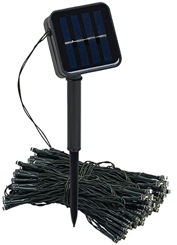 Lunartec Solar Lichterkette außen: Solar-Lichterkette, 200 warmweiße LEDs, 8 Modi, 22 m, Dämmerungssensor (Lichterkette mit Solarpanel, LED Lichterkette mit Solarpanel, Lichtschlauch) von Lunartec