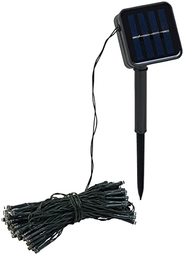Lunartec Lichterkette außen Solar: Solar-Lichterkette, 100 warmweiße LEDs, 8 Modi, 12 m, Dämmerungssensor (Solar Weihnachtsbeleuchtung, LED Lichterkette außen Solar, Weihnachtsbaumbeleuchtung) von Lunartec