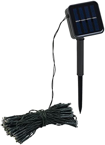 Lunartec Outdoor Lichterkette: Solar-Lichterkette, 100 warmweiße LEDs, 8 Modi, 12 m, Dämmerungssensor (Solarlichterkette für Garten, LED Lichterkette außen Solar, Weihnachtsbaumbeleuchtung) von Lunartec