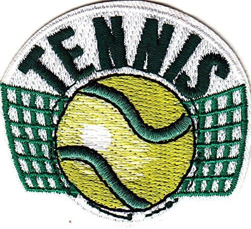 Aufnäher "Tennis" mit Ball und Netz, bestickt, zum Aufbügeln, für Tennis, Spiele, Sportschläger Aufnäher "Tennis" mit Ball und Netz, bestickt, zum Aufbügeln, für Tennis, Spiele, Sportschläger von Lunch Money
