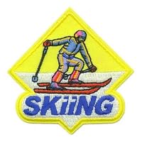 Skifahren Aufnäher Bügelbild Schnee Ski Winter Sport von Lunch Money