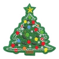 Weihnachtsbaum-Aufnäher | christliches Zeichen der Erlösung zum Aufbügeln bestickte Applikationen – Urlaubsverzierungen für Hüte, Jacken, Rucksäcke und Dekorationen von Lunch Money