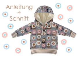 Babyhoodie mit Strickbündchen von Lunicum