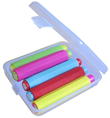 5 x lunies Kreidehalter + Kreide Halterung Aufbewahrung Hard Case, Tafel verstellbar Kreide Clip-Set für Schule Büro Zeichenbrett 9,4 x 1,5 cm 5 Farbe 5 chalk holder+case 5 x lunies Kreidehalter + Kreide Halterung Aufbewahrung Hard Case, Tafel verstellbar Kreide Clip-Set für Schule Büro Zeichenbrett 9,4 x 1,5 cm 5 Farbe 5 chalk holder+case von Lunies
