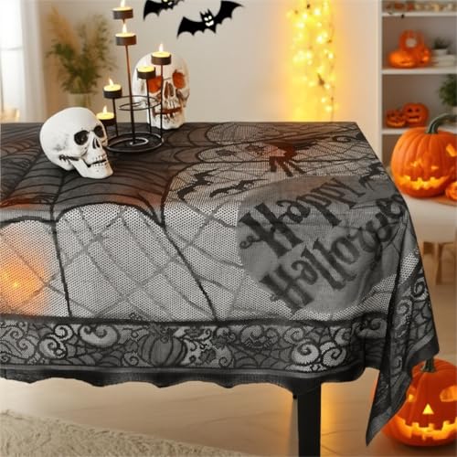 Lunovate Halloween-Tischdecke, 140 x 200 cm, rechteckige Dekoration für den Innenbereich, geeignet für Halloween und Party-Desktop-Dekoration Lunovate Halloween-Tischdecke, 140 x 200 cm, rechteckige Dekoration für den Innenbereich, geeignet für Halloween und Party-Desktop-Dekoration von Lunovate