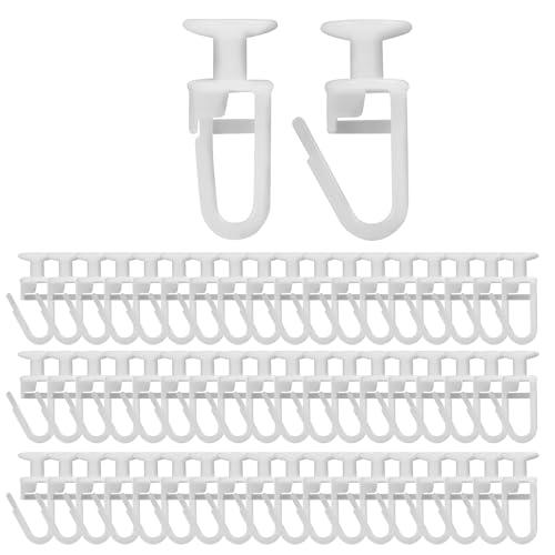 200 PCS Gardinenhaken für Schienen 11mm mit Sicherheitsverschluss, Vorhanghaken Kunststoff Faltengleiter, Gardinenröllchen für Schiene, Gardinengleiter für Schienen, Gardinenrollen Zubehör 200 PCS Gardinenhaken für Schienen 11mm mit Sicherheitsverschluss, Vorhanghaken Kunststoff Faltengleiter, Gardinenröllchen für Schiene, Gardinengleiter für Schienen, Gardinenrollen Zubehör von Lunpoem
