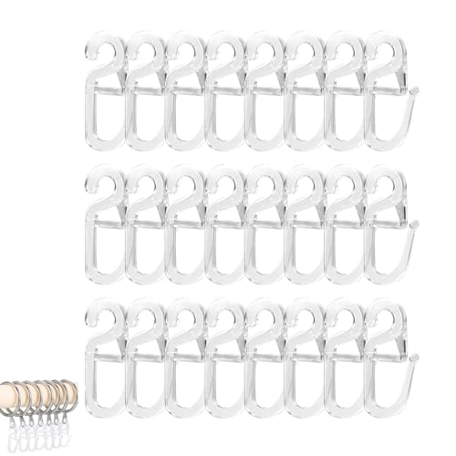 120 Stück Hochwertige Überklipshaken, Mit 6mm Öse, Glasklare Vorhanghaken Für Gardinenringe, Professionelle Faltenlegehaken Zum Einhängen Von Gardinen 120 Stück Hochwertige Überklipshaken, Mit 6mm Öse, Glasklare Vorhanghaken Für Gardinenringe, Professionelle Faltenlegehaken Zum Einhängen Von Gardinen von Lunpog