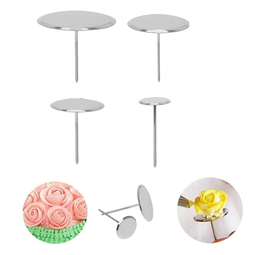 Icing Blumennagel Set, 4 Stück Fondant Deko Kuchen Dekorieren Nägel Kuchen Blumennagel Icing Nagel Set für Kuchen, Cake Dekoration, Bake Icing Blumennagel Set, 4 Stück Fondant Deko Kuchen Dekorieren Nägel Kuchen Blumennagel Icing Nagel Set für Kuchen, Cake Dekoration, Bake von Lunpog