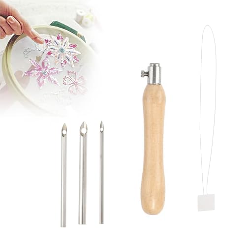 5 Stück Stickerei Starter Kit, Punch Needle Kit Einstellbare Stanznadel Werkzeug Stickstift Stanznadel Tuch Stanznadel Set für Stickgarn Kreuzstich Anfänger für Wolle Vliesstoffe Garnfilzmaterialien 5 Stück Stickerei Starter Kit, Punch Needle Kit Einstellbare Stanznadel Werkzeug Stickstift Stanznadel Tuch Stanznadel Set für Stickgarn Kreuzstich Anfänger für Wolle Vliesstoffe Garnfilzmaterialien von Lunpog